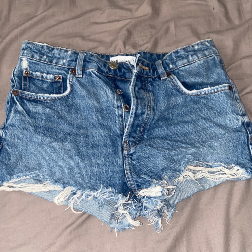 jean shorts from zara